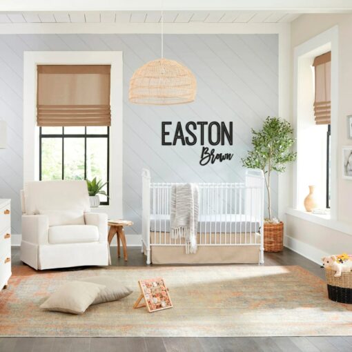 Personalized Wooden Name Cutouts Stacked Names, Last Name Wall Sign, Nursery Decor - Image 2