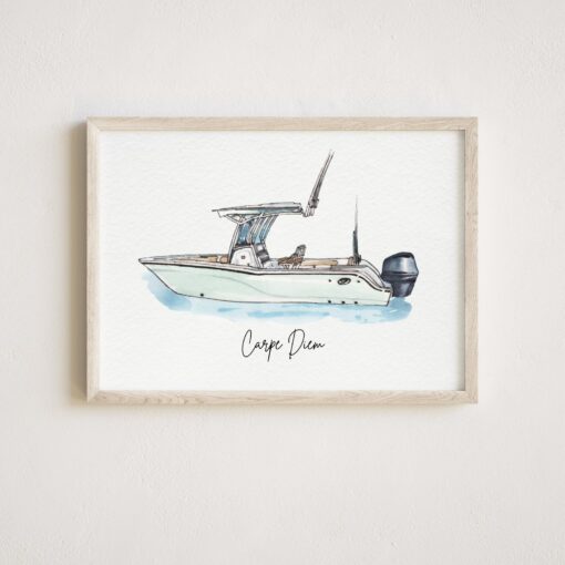 Personalized Boat Portrait Capture Your Nautical Memories in Watercolor - Image 2