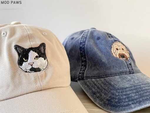 Personalized Pet Hat Embroidered with Your Furry Friend's Photo - Image 2