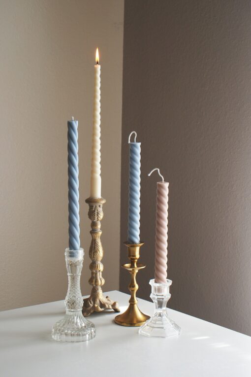 Enchanting Spiral Candles Illuminate Your Home with Twisted Soy and Beeswax Elegance - Image 4