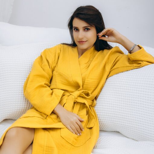 Organic Oversized Lightweight Muslin Robe The Epitome of Comfort and Style - Image 6