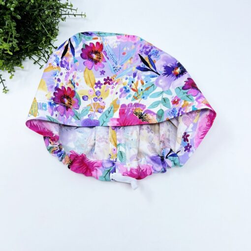 Floral Euro Scrub Cap Comfort and Style for Healthcare Professionals - Image 4