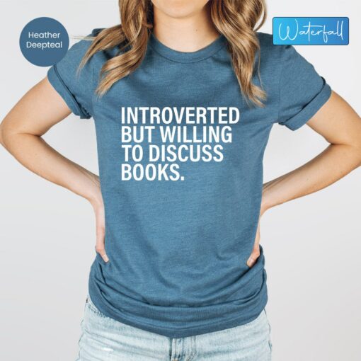 Introverted Bookworm Unleash Your Inner Booktrovert with This Witty Tee - Image 6