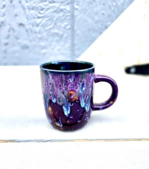Peacock Purple Floral Fantasy Enchanting 16 Oz Mug for Tea, Coffee, and Unique Gifting - Image 3