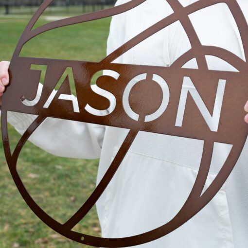 Personalized Basketball Metal Wall Art Elevate Your Sports Decor with Custom Name Signs - Image 3
