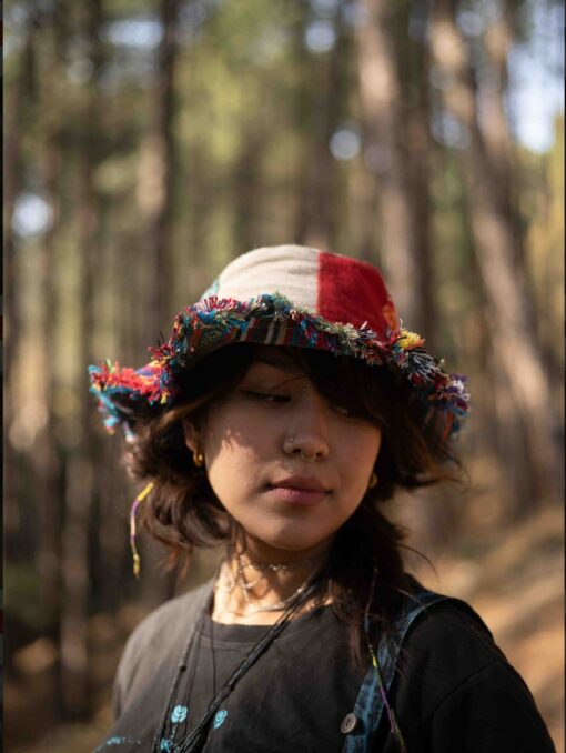 Breezy Summer Sanctuary Handcrafted Hemp Hat with Expansive Brim - Image 4