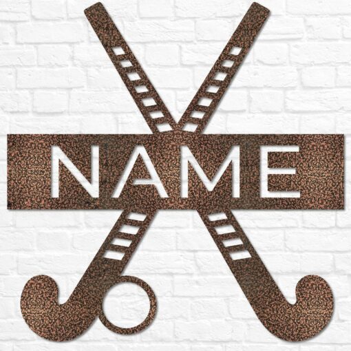 Personalized Field Hockey Name Sign Elevate Your Sports Decor with a Unique Metal Wall Art - Image 4