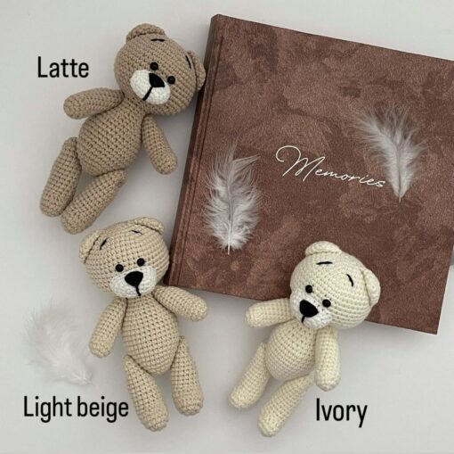 Personalized Crochet Teddy Bear and Rattle A Cherished Keepsake for Baby's Journey - Image 5
