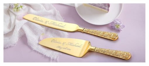 Personalized Wedding Cake Cutting Set Engrave Your Love Story on a Timeless Keepsake - Image 4