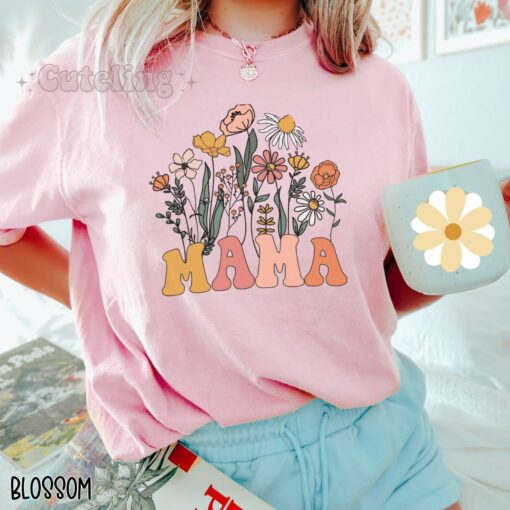 Wildflower Mama Comfort Colors Retro Mom T-Shirt, Perfect Mother's Day Gift - Image 6
