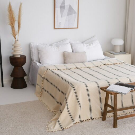 Luxurious Turkish Cotton Bedspread Indulge in Organic Comfort and Boho Charm - Image 4