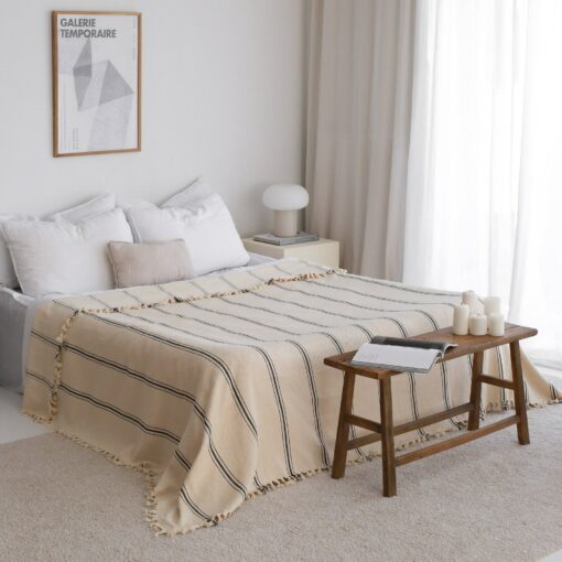 Luxurious Turkish Cotton Bedspread Indulge in Organic Comfort and Boho Charm - Image 2
