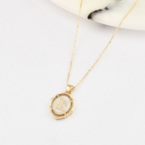 Exquisite 14K Gold Letter Necklace Personalize Your Style with Initial Charm - Image 6