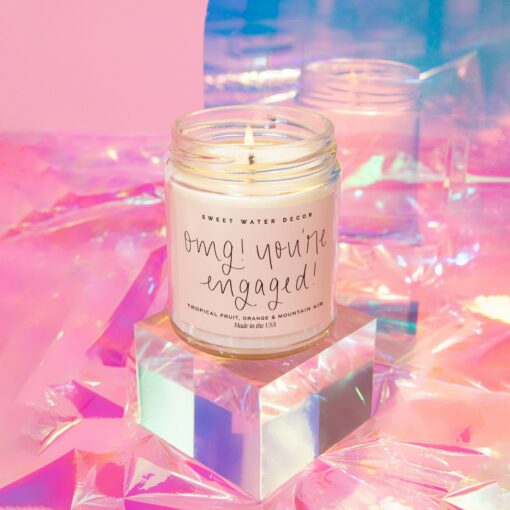 Celebrate Your Love with Our "OMG! You're Engaged!" Soy Candle - Image 2