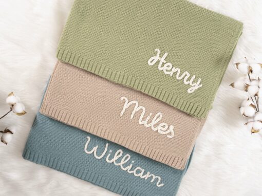 Personalized Hand Embroidered Baby Blanket A Cherished Keepsake for Your Little One - Image 3