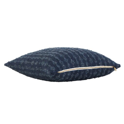Kelly Wearstler Serai Boucl? Midnight Blue Throw Pillow Cover Elevate Your Home Decor with Designer Style - Image 3