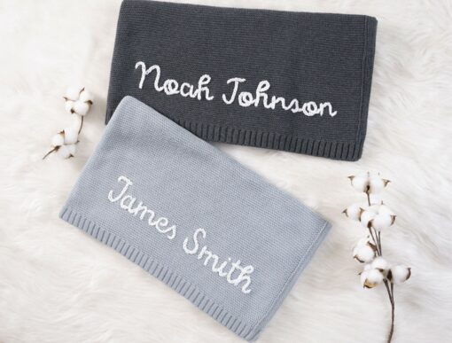 Personalized Hand Embroidered Baby Blanket A Cherished Keepsake for Your Little One - Image 5