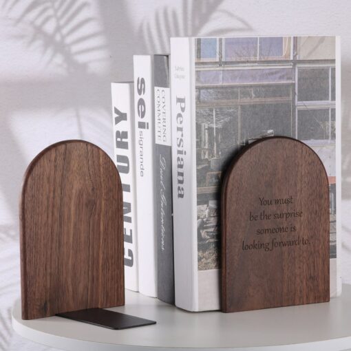 Personalized Wooden Bookends Elevate Your Bookshelf with Style and Functionality - Image 3