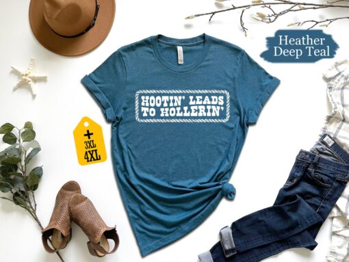 Hootin' to Hollerin Unleash Your Country Spirit with Our Trendy Hootin' Shirt - Image 4