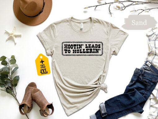 Hootin' to Hollerin Unleash Your Country Spirit with Our Trendy Hootin' Shirt - Image 5