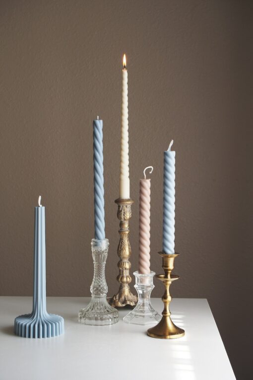 Enchanting Spiral Candles Illuminate Your Home with Twisted Soy and Beeswax Elegance - Image 3
