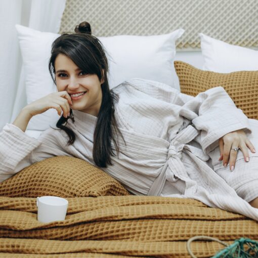 Organic Oversized Lightweight Muslin Robe The Epitome of Comfort and Style - Image 4