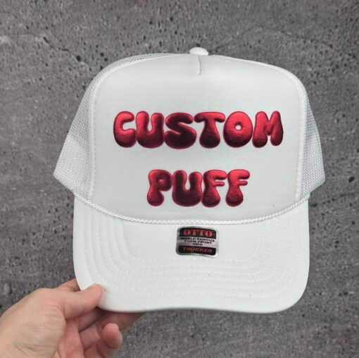 Customizable Headwear Design Your Own Puff Print, Foam, Mesh Trucker, High Crown, and Metallic Hats - Image 5