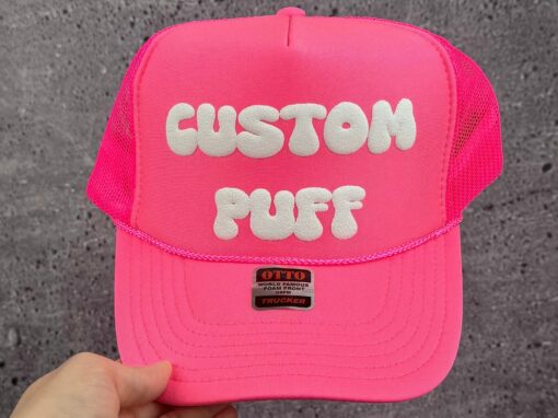 Customizable Headwear Design Your Own Puff Print, Foam, Mesh Trucker, High Crown, and Metallic Hats - Image 2