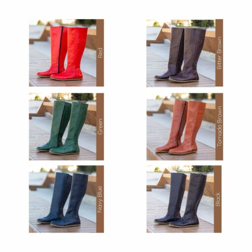 Grounding Boots Connect with Nature in Style | Handmade Leather Boots with Copper Rivets - Image 2