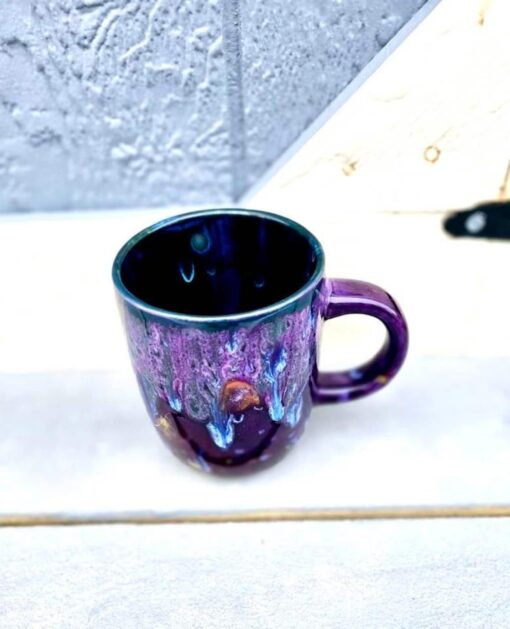 Peacock Purple Floral Fantasy Enchanting 16 Oz Mug for Tea, Coffee, and Unique Gifting - Image 2
