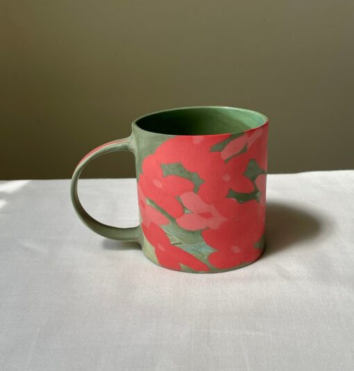 Unleash the Wild Ignite Your Mornings with the Jungle Flame Flower Big Mug - Image 2