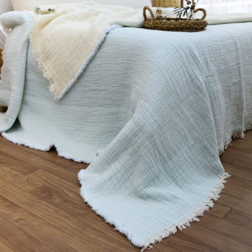 Organic Muslin Gauze Comforter 5-Layer Queen Size Blanket for Ultimate Comfort and Breathability - Image 6