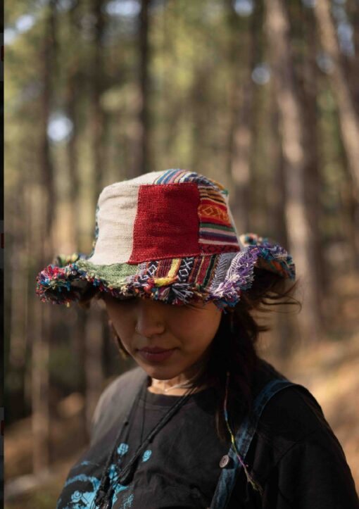 Breezy Summer Sanctuary Handcrafted Hemp Hat with Expansive Brim - Image 3
