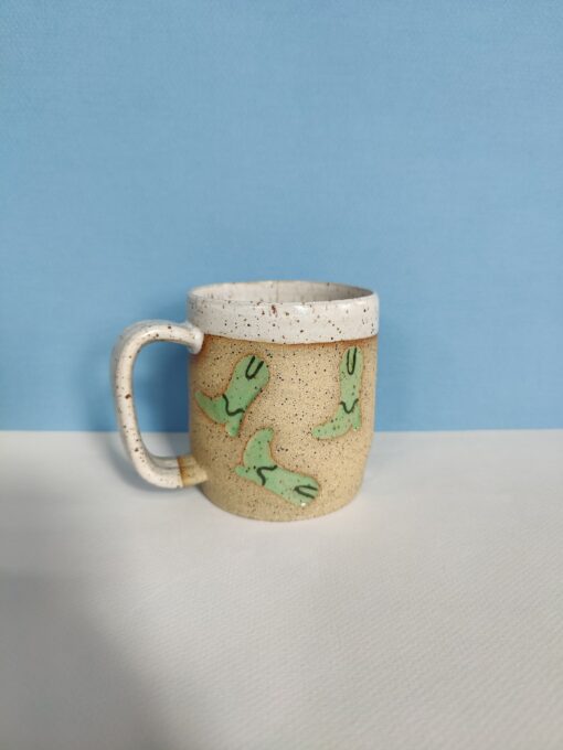 Saddle Up with the Handmade Ceramic Cowboy Boot Mug A Wild West Twist to Your Morning Brew - Image 6