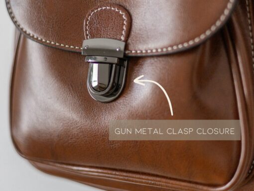 Genuine Leather Mini Backpack Purse Your Perfect Travel Companion for Summer Adventures - Image 5