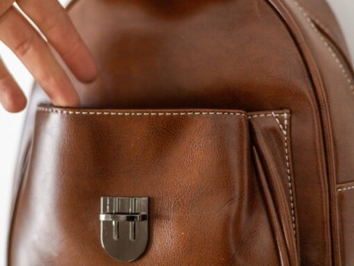 Genuine Leather Mini Backpack Purse Your Perfect Travel Companion for Summer Adventures - Image 3