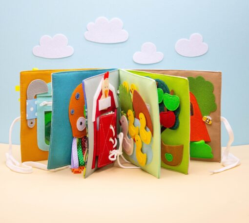 Personalized Quiet Book Toddler's Sensory Felt Activity Toy for Customized Learning Adventures - Image 4
