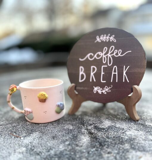 Exquisite Handmade Ceramic Mug with Custom Wood Slice Gift Box A Timeless Treasure for Special Occasions - Image 3