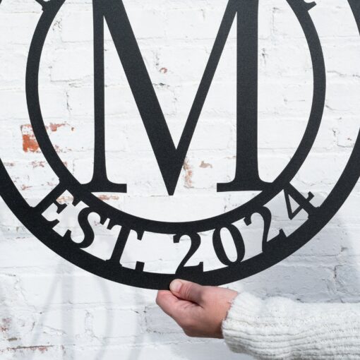 Personalized Family Name Sign Create a Timeless Legacy with Your Custom Metal Monogram - Image 2