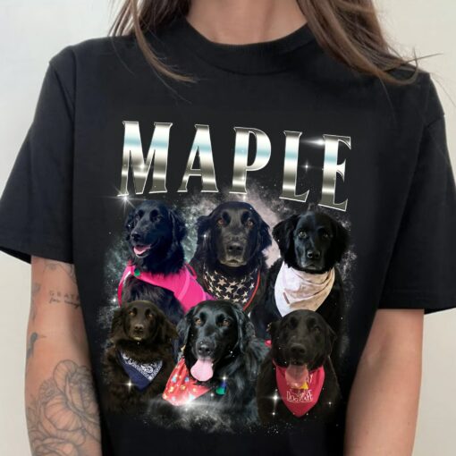 Personalized Vintage Pet Portrait T-Shirt Capture Your Furry Friend's Unique Style - Image 3
