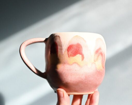 Whimsical Swirl Ceramic Mug A Handcrafted Masterpiece for Your Daily Brew - Image 2