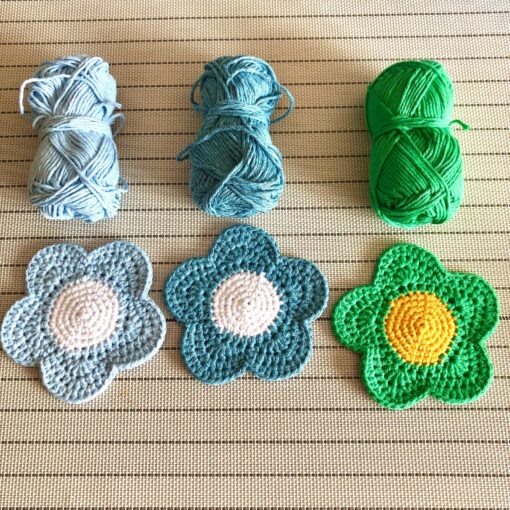 Handmade Daisy Crocheted Coasters Brighten Your Home with 100% Cotton Charm - Image 2