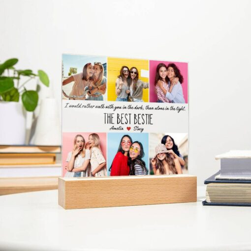 Personalized Best Friend Plaque Capture Your Cherished Memories in a Unique Photo Collage - Image 2