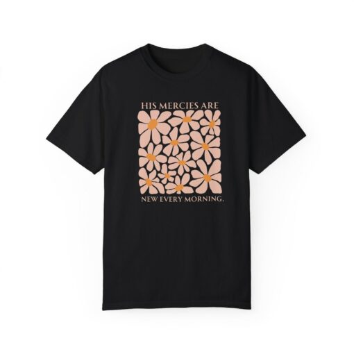 Boho Christian T-Shirt Embrace God's Daily Renewal with "His Mercies Are New Every Morning - Image 5