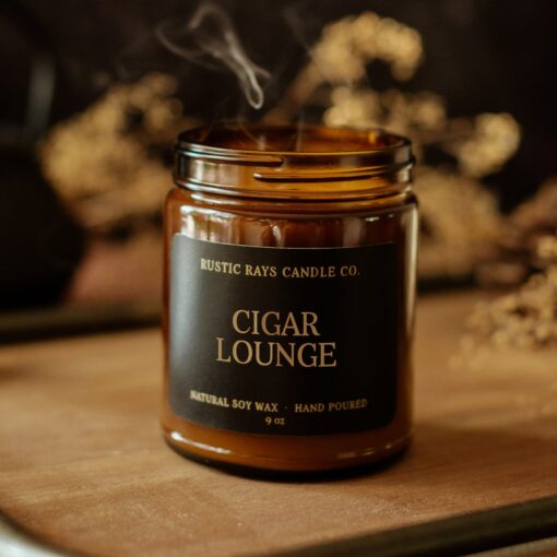 Aromatic Escape Premium Soy Candle for a Sophisticated Cigar Lounge Ambiance - Image 2