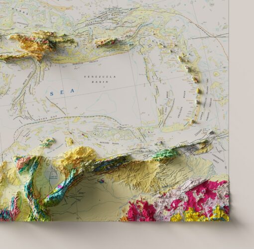 Unveiling America's Grandeur 3D Geological Terrain Map Poster for an Immersive Exploration - Image 2