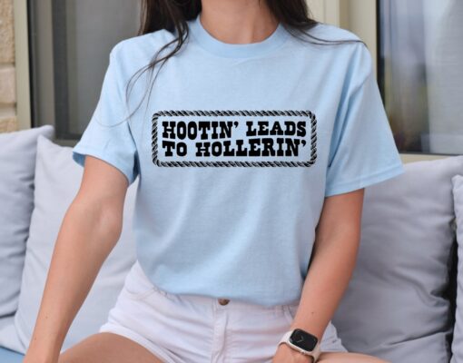 Hootin' to Hollerin Unleash Your Country Spirit with Our Trendy Hootin' Shirt - Image 3