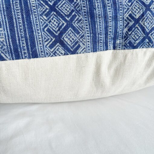 Vintage Indigo Hemp Pillow Cover Handcrafted Charm for Your Home - Image 5