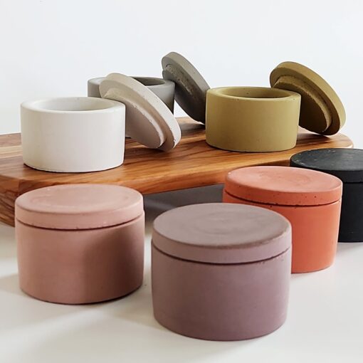 Concrete Salt and Pepper Cellar with Lid The Perfect Kitchen Companion for Seasoning and Style - Image 4