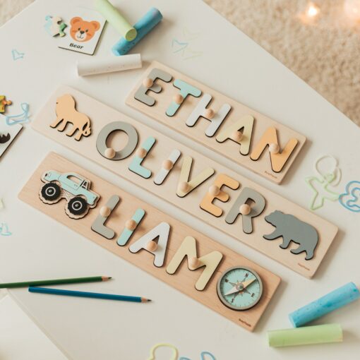 Personalized Wooden Name Puzzle A Cherished Gift for Little Explorers - Image 6